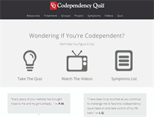 Tablet Screenshot of codependencyquiz.com